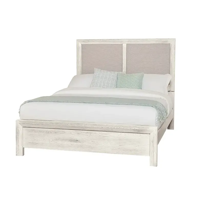 124-551-155-054-922 Vaughan Bassett Furniture Custom Express - Weathered White Bedroom Furniture Bed