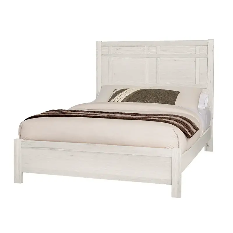 124-557-755-922 Vaughan Bassett Furniture Custom Express - Weathered White Bedroom Furniture Bed