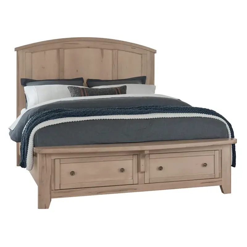 822-667-066b-502 Vaughan Bassett Furniture Woodbridge - Clear Maple Bedroom Furniture Bed