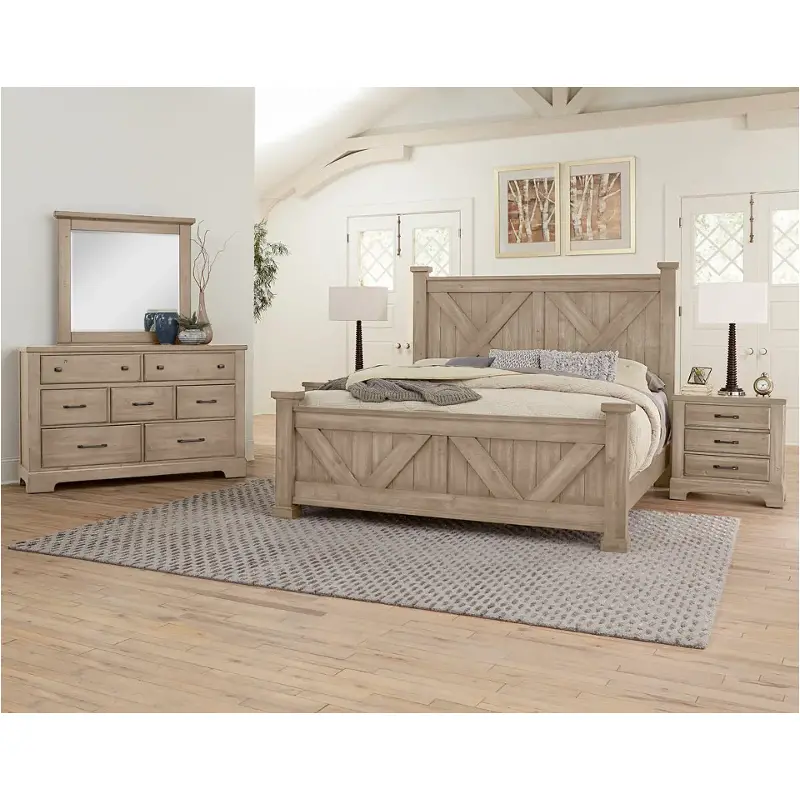 176-557-755-922 Vaughan Bassett Furniture Cool Rustic - Clear Maple Bedroom Furniture Bed