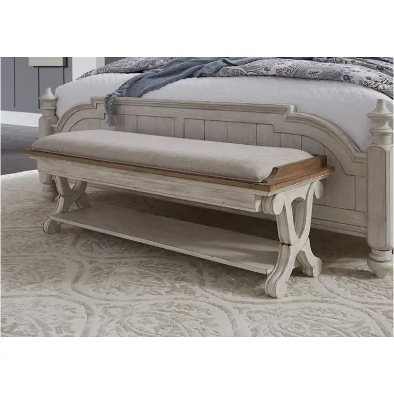 652-br47 Liberty Furniture Farmhouse Reimagined Bedroom Furniture Benche