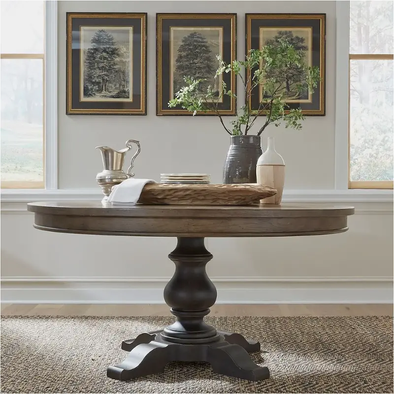 615-p6060-b Liberty Furniture Americana Farmhouse Dining Room Furniture Dining Table