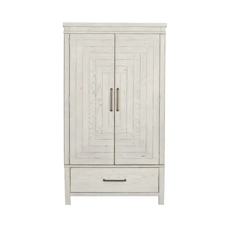 406w-br-arm Liberty Furniture Modern Farmhouse - White Bedroom Furniture Armoire