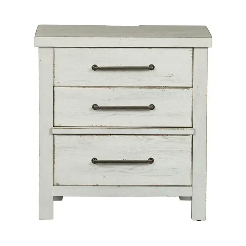 406w-br61 Liberty Furniture Modern Farmhouse - White Bedroom Furniture Nightstand