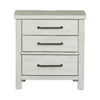 406w-br61 Liberty Furniture Modern Farmhouse - White Bedroom Furniture Nightstand