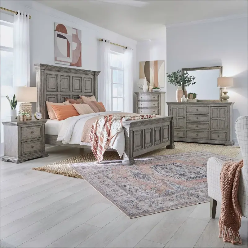 361g-br-qpb Liberty Furniture Big Valley - Greystone Bedroom Furniture Bed