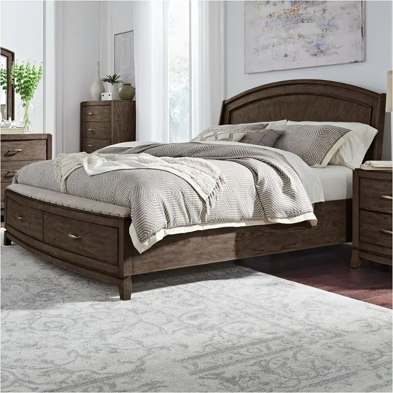 805b-br-kpbs Liberty Furniture Avalon - Coffee Bean Bedroom Furniture Bed