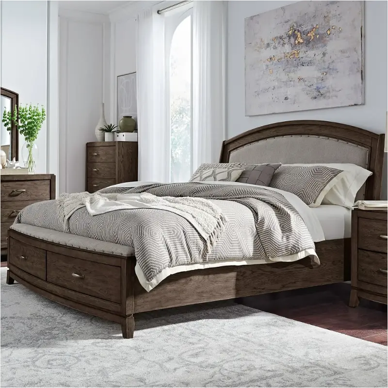 805b-br-qus Liberty Furniture Avalon - Coffee Bean Bedroom Furniture Bed