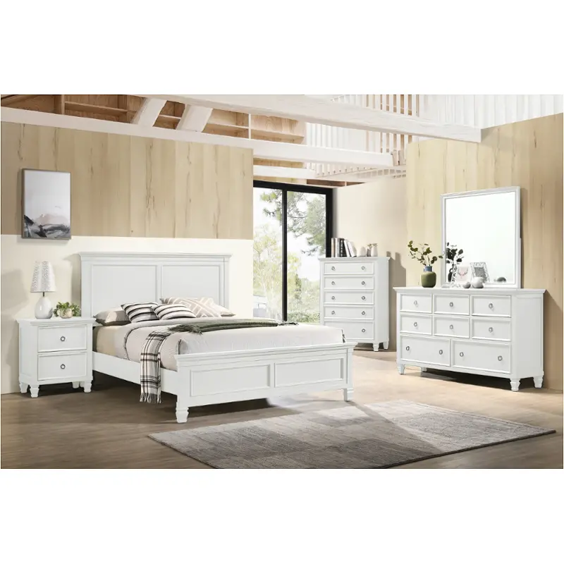 Bb044w-115-235 New Classic Furniture Tamarack - White Bedroom Furniture Bed