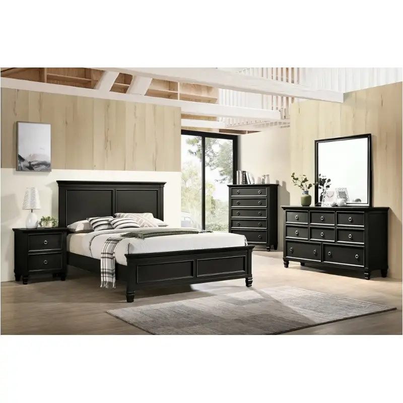 Bb044b-115 New Classic Furniture Tamarack - Black Bedroom Furniture Bed