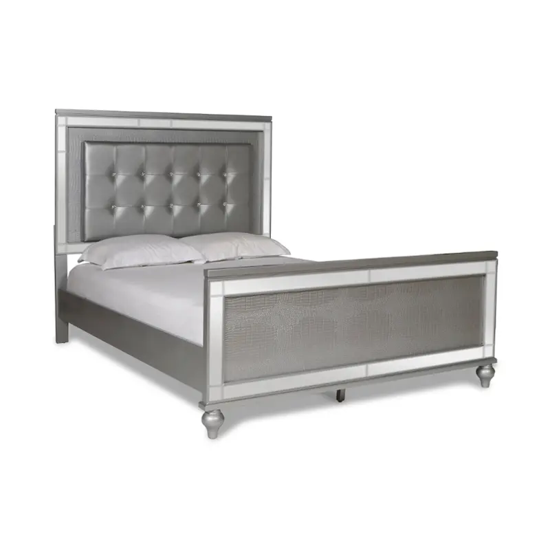 Ba9698s-110 New Classic Furniture Valentino - Silver Bedroom Furniture Bed