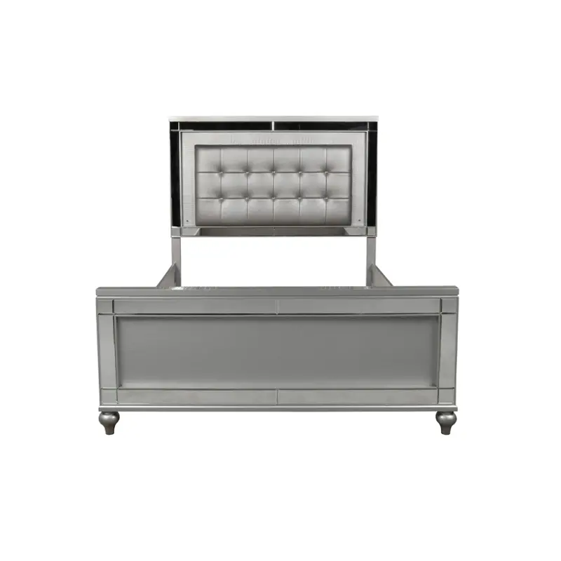 Ba9698s-110-ck New Classic Furniture Valentino - Silver Bedroom Furniture Bed