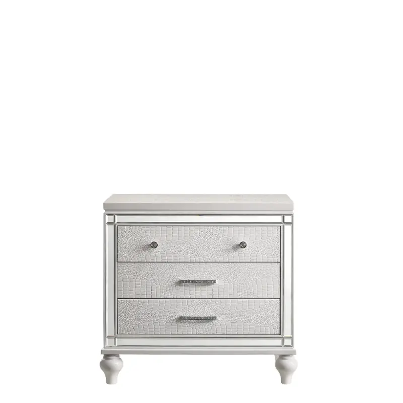 Ba9698w-040 New Classic Furniture Valentino - White Bedroom Furniture Nightstand