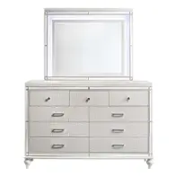 Ba9698w-050 New Classic Furniture Valentino - White Bedroom Furniture Dresser