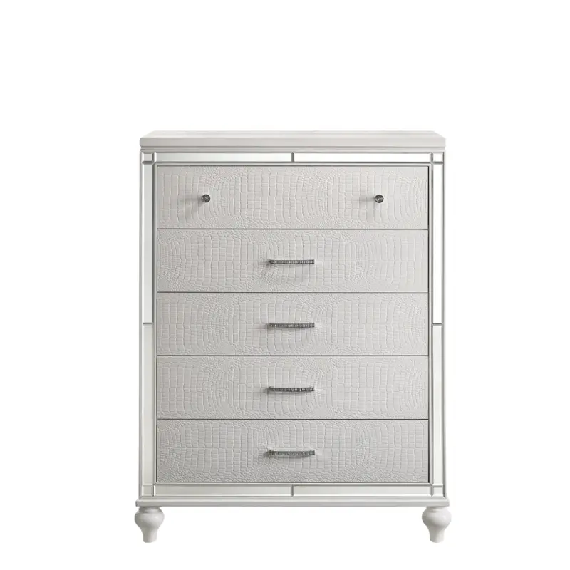 Ba9698w-070 New Classic Furniture Valentino - White Bedroom Furniture Chest