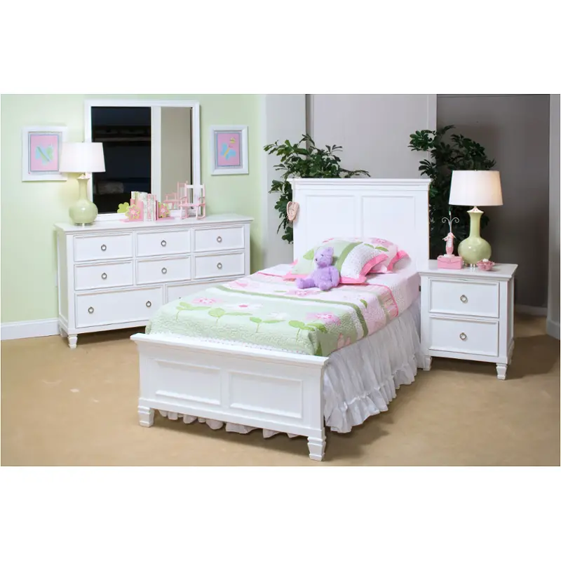 Bb044w-515-535 New Classic Furniture Tamarack - White Bedroom Furniture Bed