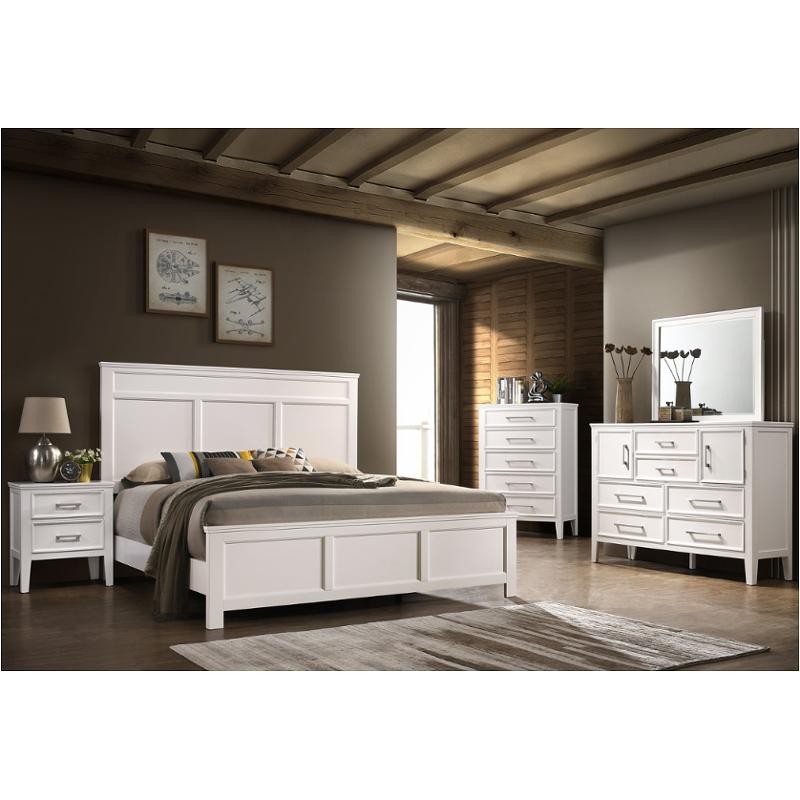 B677w-115 New Classic Furniture Andover - White Bedroom Furniture Bed