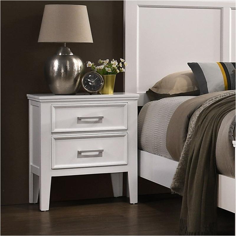 B677w-040 New Classic Furniture Andover - White Bedroom Furniture Nightstand