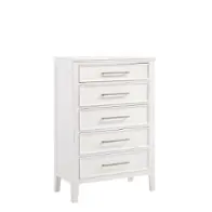 B677w-070 New Classic Furniture Andover - White Bedroom Furniture Chest