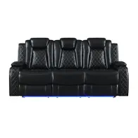 U1769-30p2-blk New Classic Furniture Orion - Black Living Room Furniture Sofa