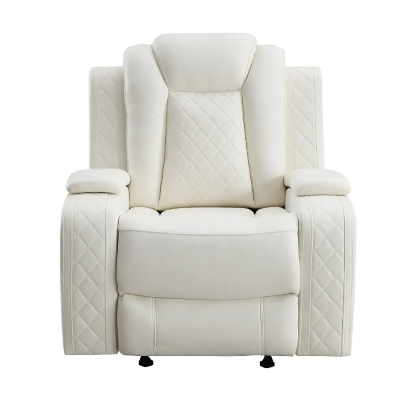 U1769-13p2-wht New Classic Furniture Orion - White Living Room Furniture Recliner