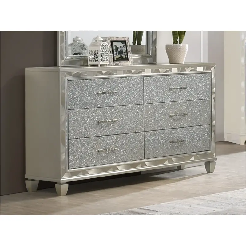 B976s-050 New Classic Furniture Radiance Silver Bedroom Furniture Dresser