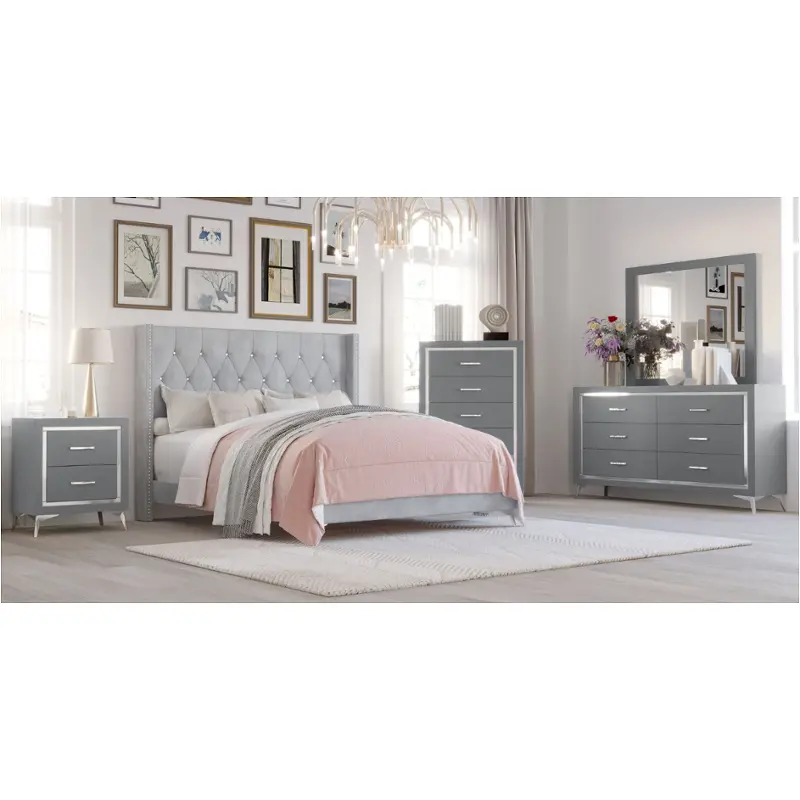 B3365g-315-335 New Classic Furniture Huxley - Gray Bedroom Furniture Bed