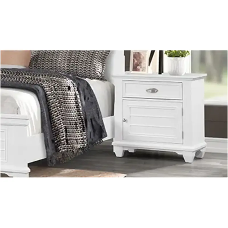 B2118-040 New Classic Furniture Jamestown - White Bedroom Furniture Nightstand