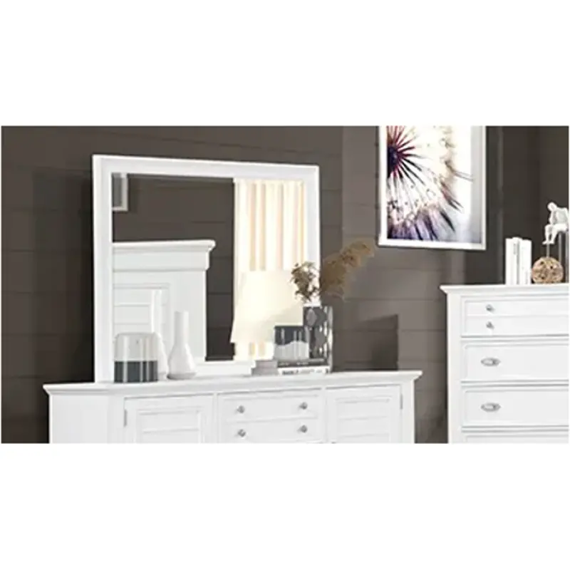 B2118-060 New Classic Furniture Jamestown - White Bedroom Furniture Mirror