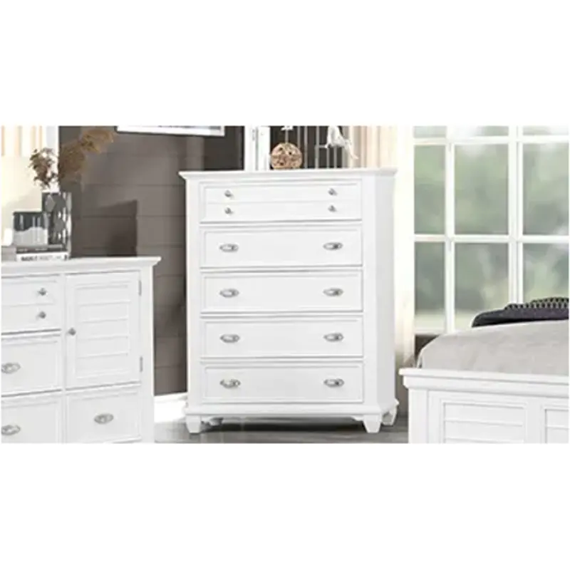 B2118-070 New Classic Furniture Jamestown - White Bedroom Furniture Chest