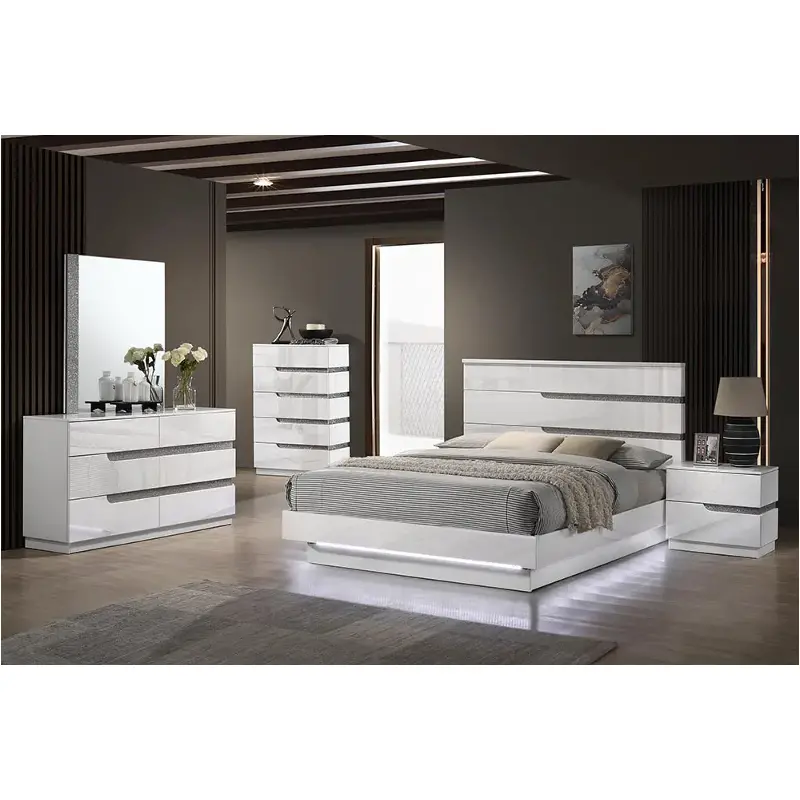 B69-310 New Classic Furniture Paradox - White Bedroom Furniture Bed