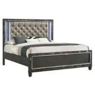 B976k-110-120-330 New Classic Furniture Radiance - Black Pearl Bedroom Furniture Bed