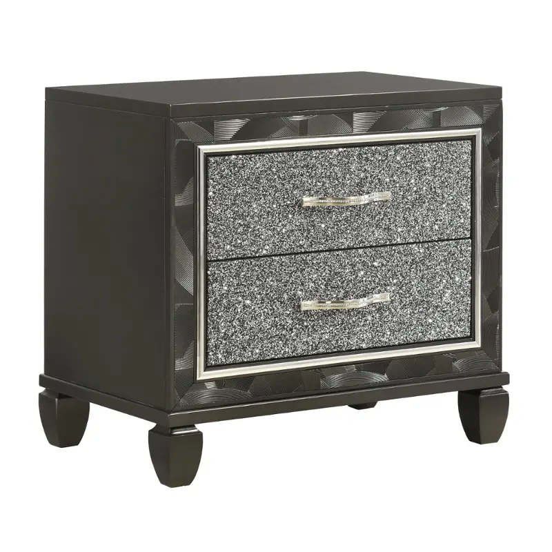 B976k-040 New Classic Furniture Radiance - Black Pearl Bedroom Furniture Nightstand