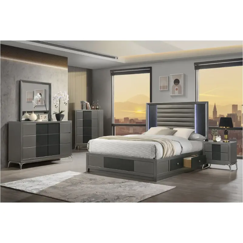 B1684-115 New Classic Furniture Nocturne - Slate Bedroom Furniture Bed