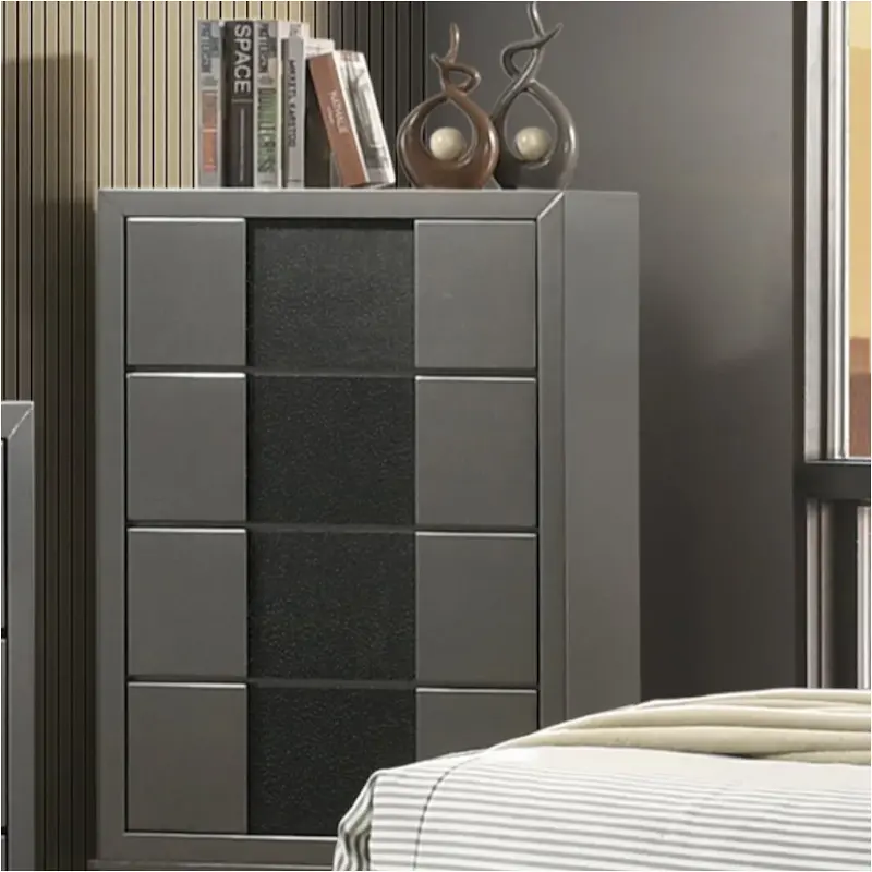 B1684-070 New Classic Furniture Nocturne - Slate Bedroom Furniture Chest