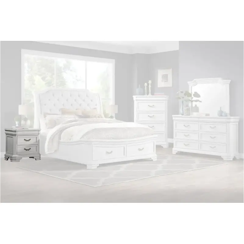 B493w-040 New Classic Furniture Lyndhurst - Vintage White Bedroom Furniture Nightstand