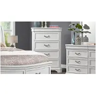 B493w-070 New Classic Furniture Lyndhurst - Vintage White Bedroom Furniture Chest