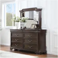 B493b-060 New Classic Furniture Lyndhurst - Walnut Bedroom Furniture Mirror