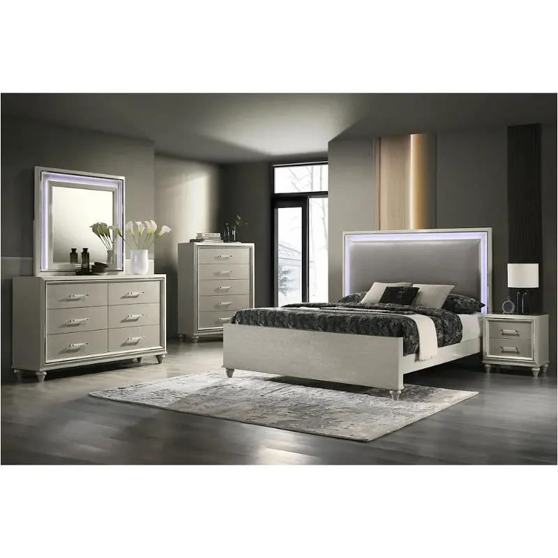 B2210-110-120-230 New Classic Furniture Lumina - Silver Bedroom Furniture Bed