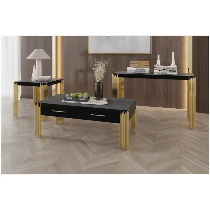 T2034-10-blk New Classic Furniture Empire Living Room Furniture Cocktail Table