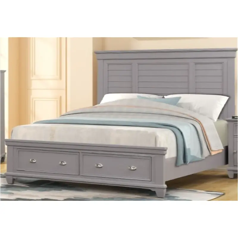 B2118g-110-128-238 New Classic Furniture Jamestown - Grey Bedroom Furniture Bed