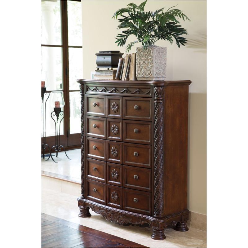 B553-46 Ashley Furniture North Shore - Dark Brown Bedroom Furniture Chest