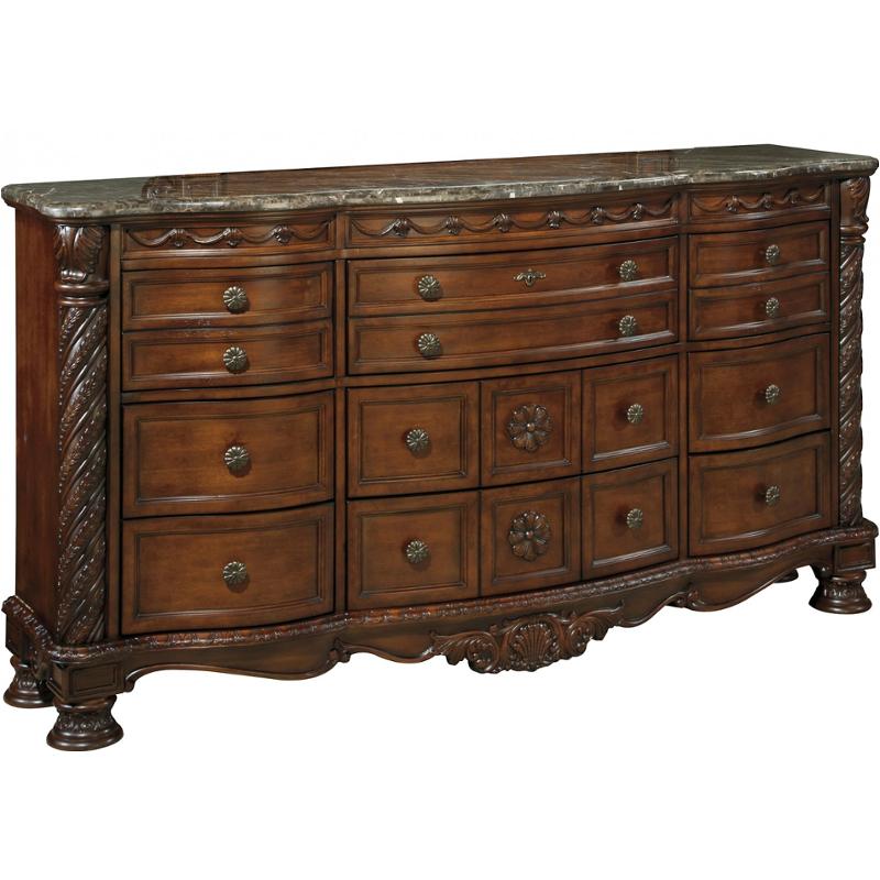 B553-131 Ashley Furniture North Shore - Dark Brown Bedroom Furniture Dresser