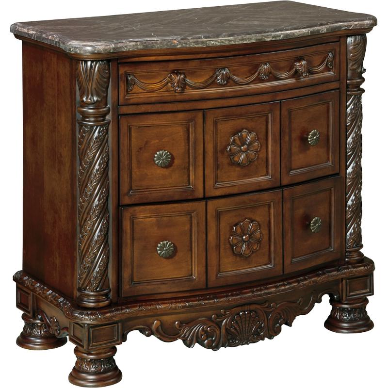 B553-193 Ashley Furniture North Shore - Dark Brown Bedroom Furniture Nightstand