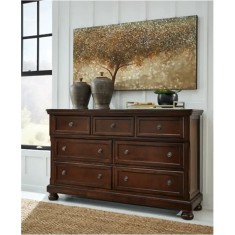 B697-31 Ashley Furniture Porter - Rustic Brown Bedroom Furniture Dresser