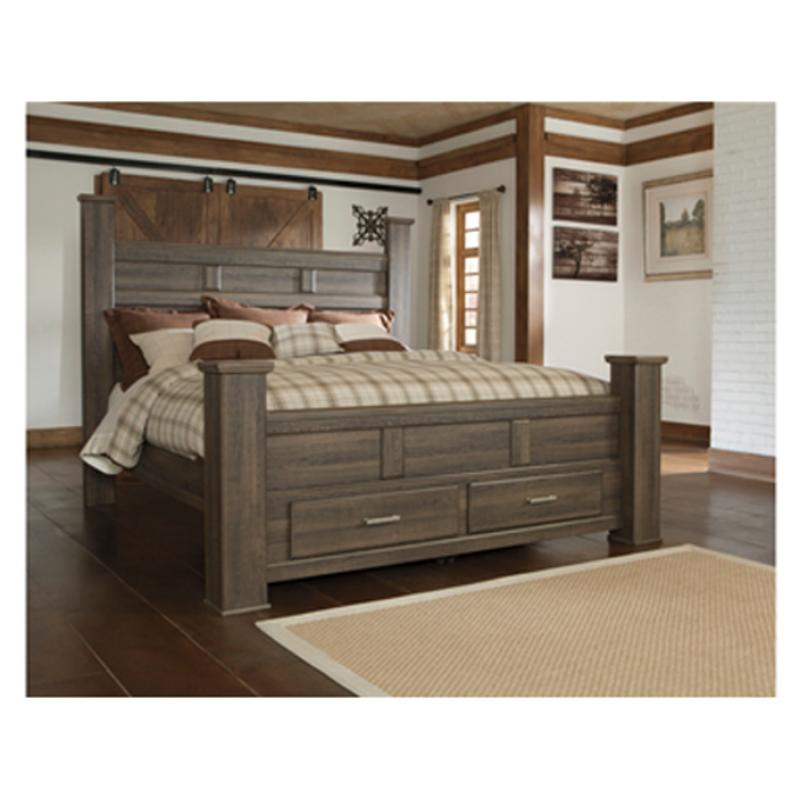 B251-66s Ashley Furniture Juararo - Dark Brown Bedroom Furniture Bed