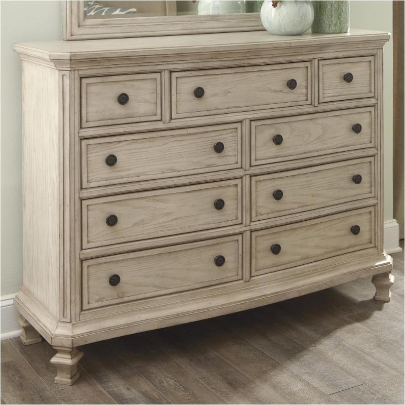 B693-31 Ashley Furniture Demarlos - Parchment White Bedroom Furniture Dresser