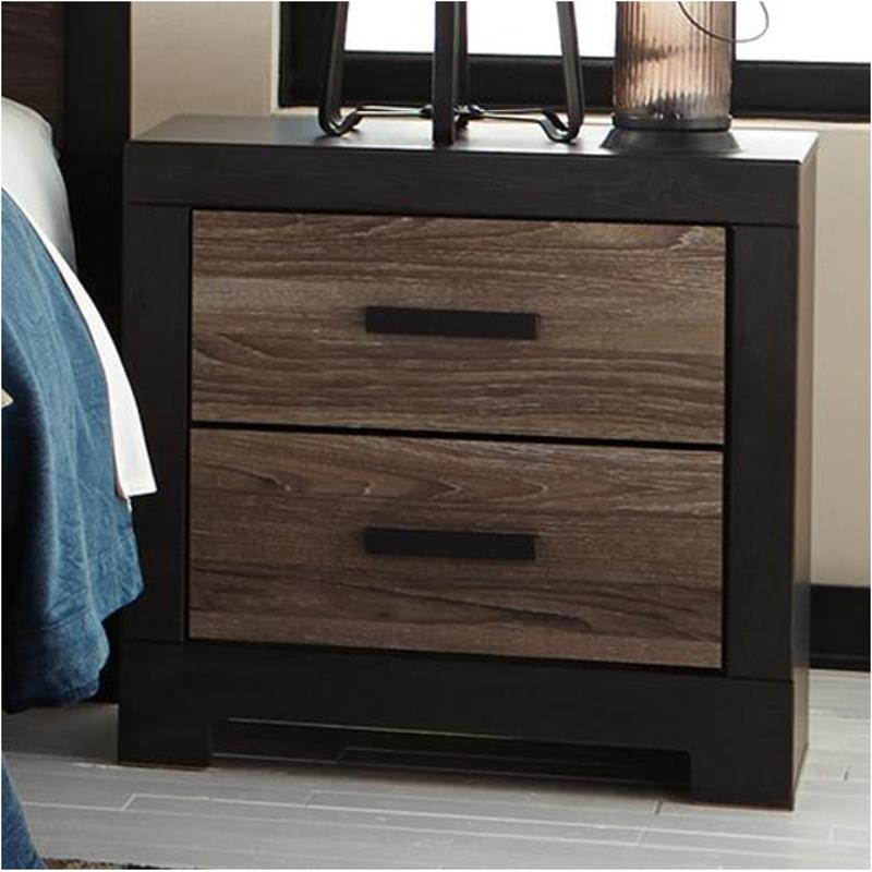 B325-92 Ashley Furniture Harlinton - Warm Gray/charcoal Bedroom Furniture Nightstand