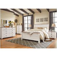 B267-57 Ashley Furniture Willowton - Whitewash Bedroom Furniture Bed