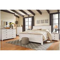 B267-58 Ashley Furniture Willowton - Whitewash Bedroom Furniture Bed